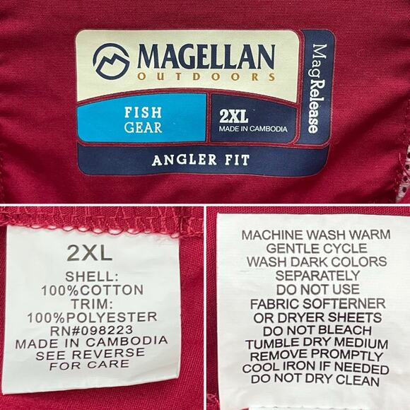 Magellan Outdoors Fish Gear Angler Fit Shirt Size 2XL - Picture 6 of 9